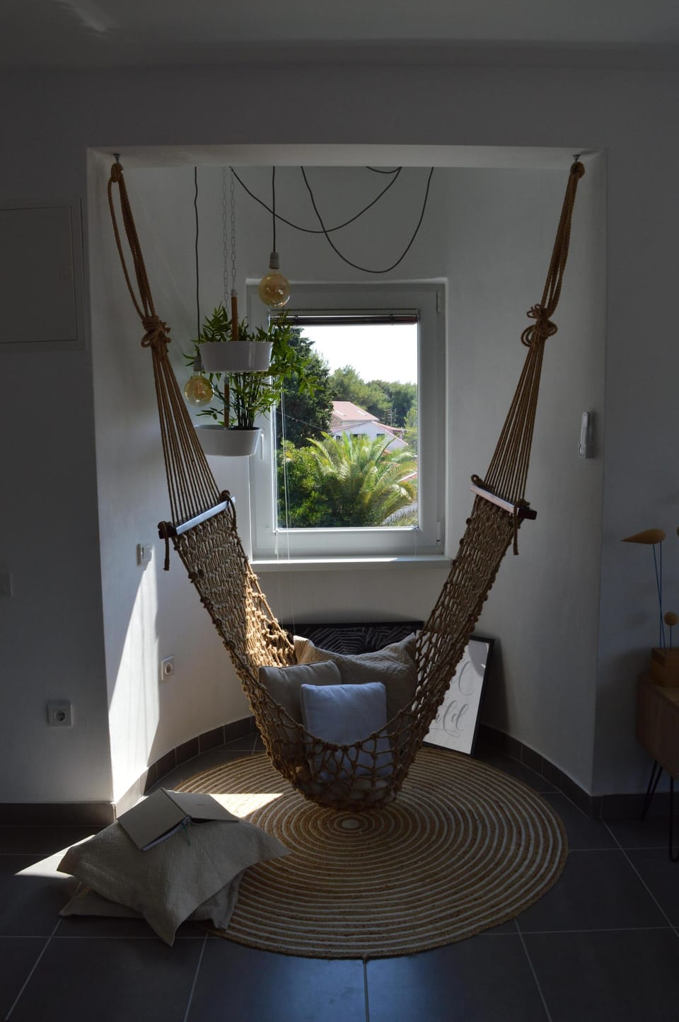 Hammock in the living area