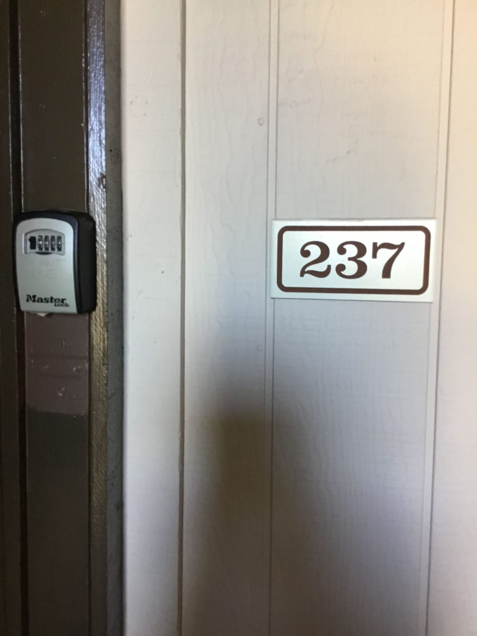 Upstairs unit 237 and lock box with extra key in it
