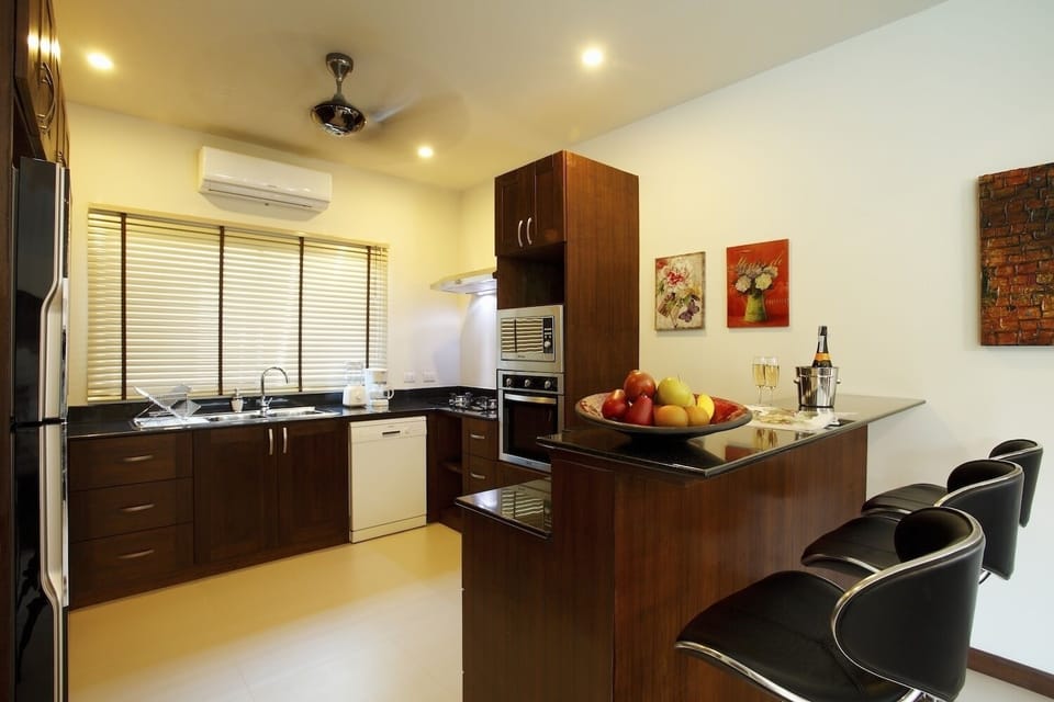 Spacious dining room adjacent to comfortable living area