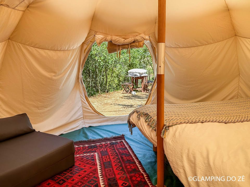 Orange Tree Bell Tent Interior