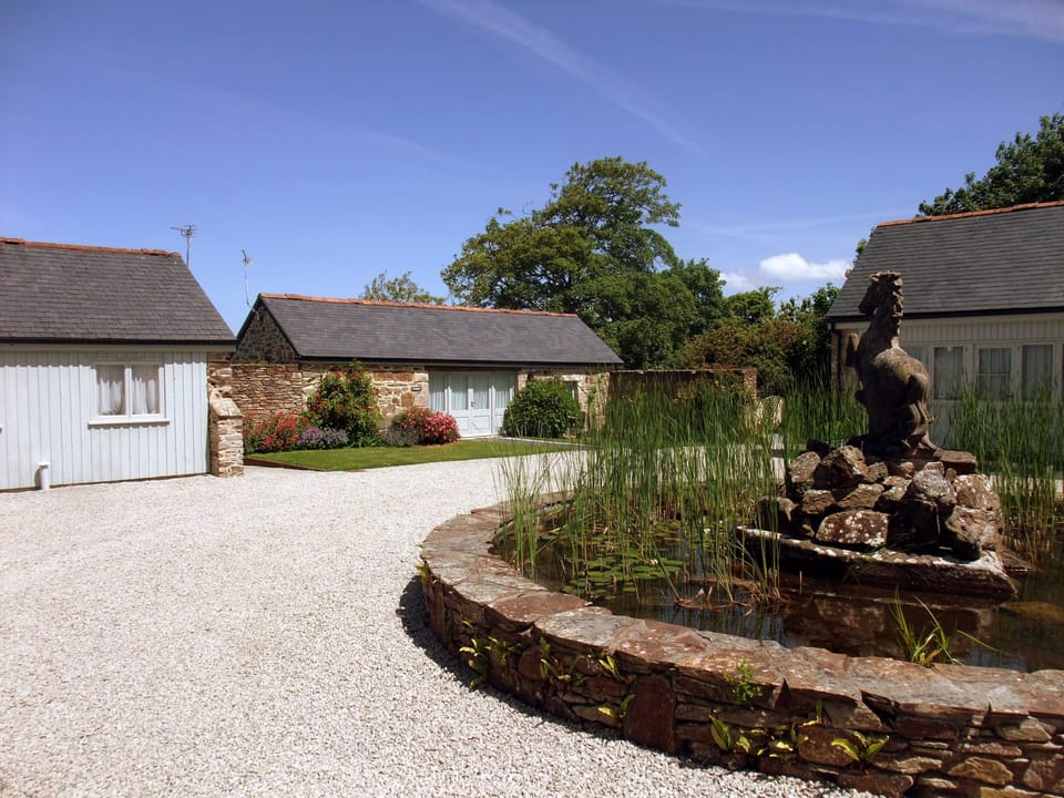 View of the courtyard from the cottage