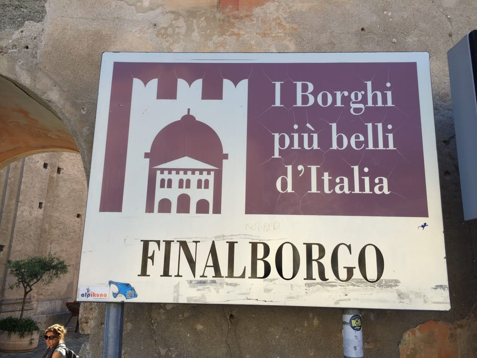 Finalborgo, recognized as one of the most beautiful villages in Italy.