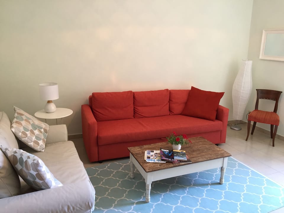 Spacious living room with all new furniture.