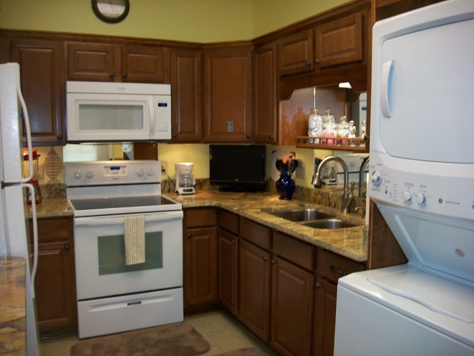 View of kitchen as you walk in