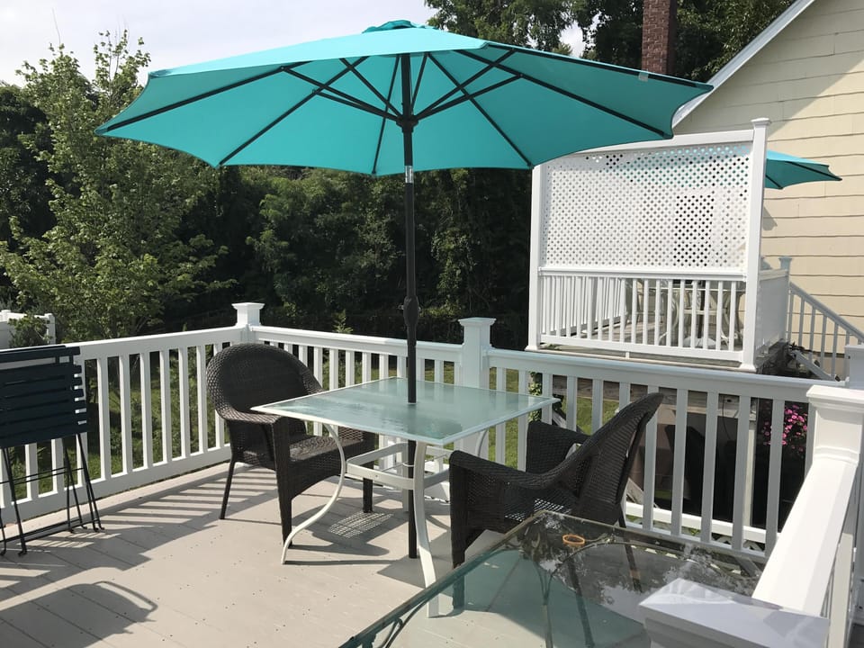 Great deck to grill and enjoy time with the family.