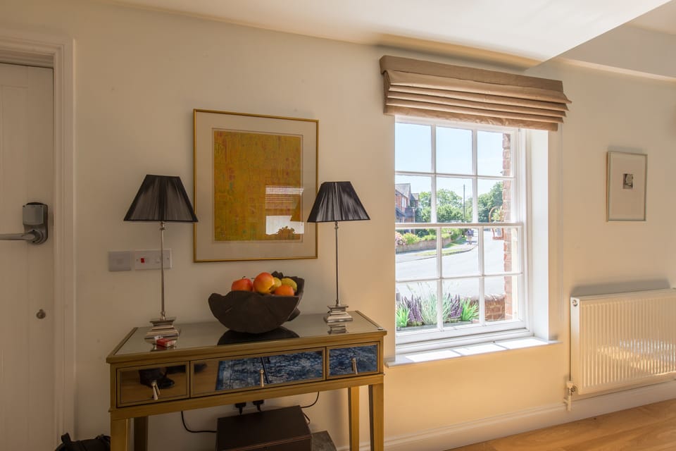 Sea is visible in distance from front windows.