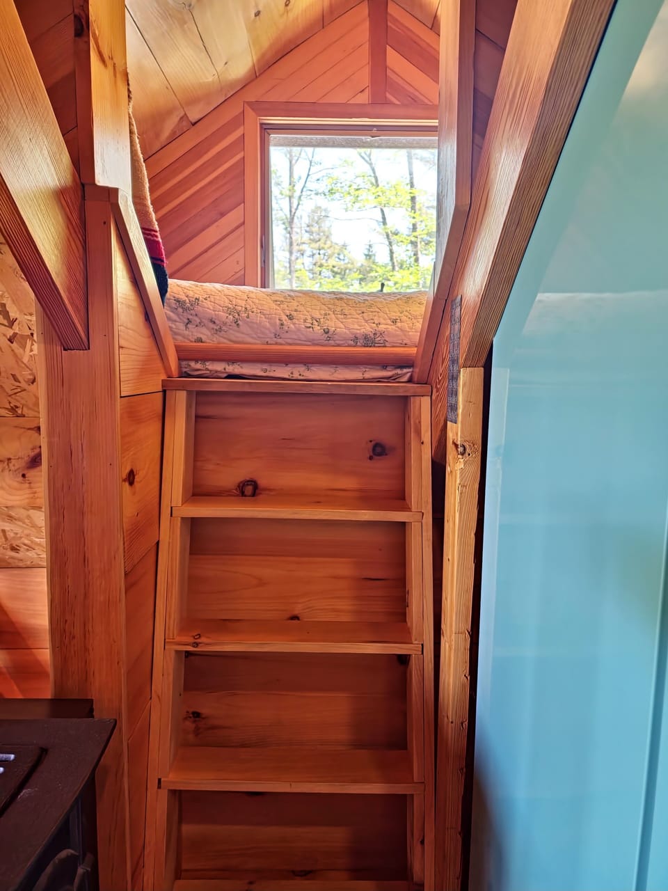stairs to single bed loft within a loft!