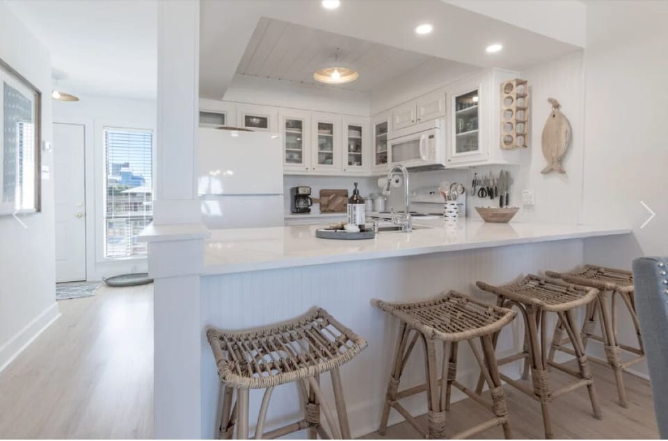 View of kitchen from Living Room