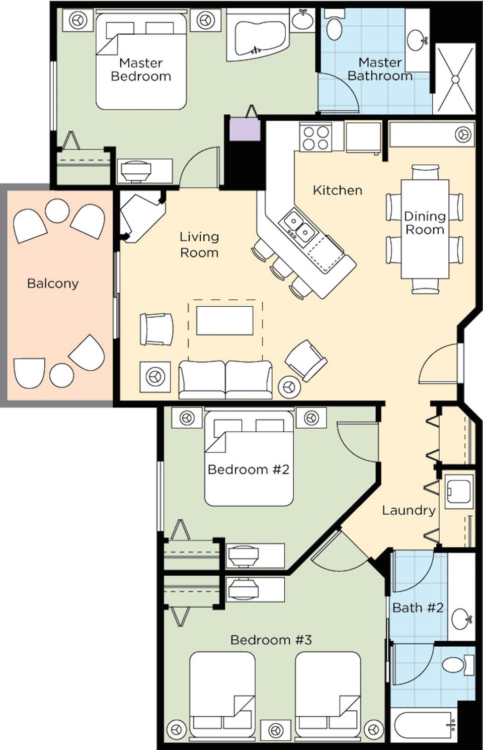 3B Deluxe Floor Plan