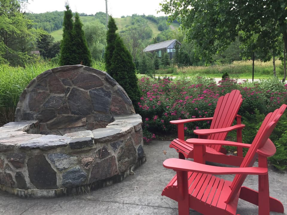 outdoor fireplace