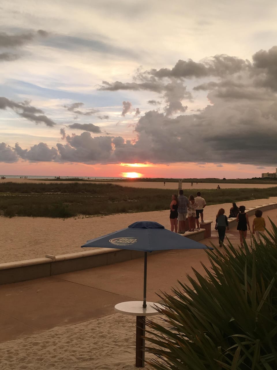 The boardwalk along TI Beach is a great place to walk, bike, or dine.