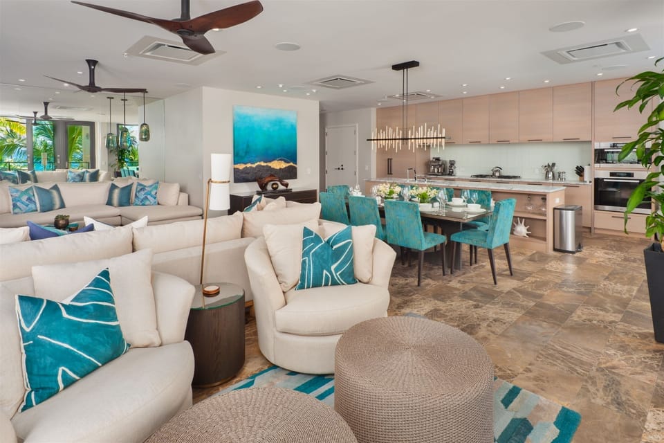 Experience paradise in this chic open concept villa on the beach