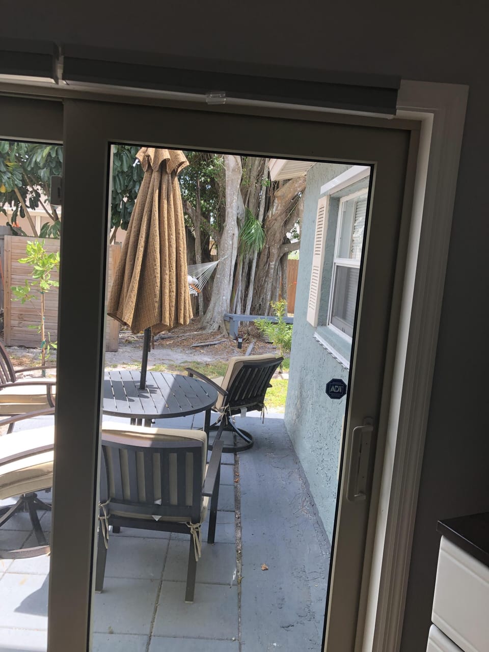 Outdoor seating area master bedroom 