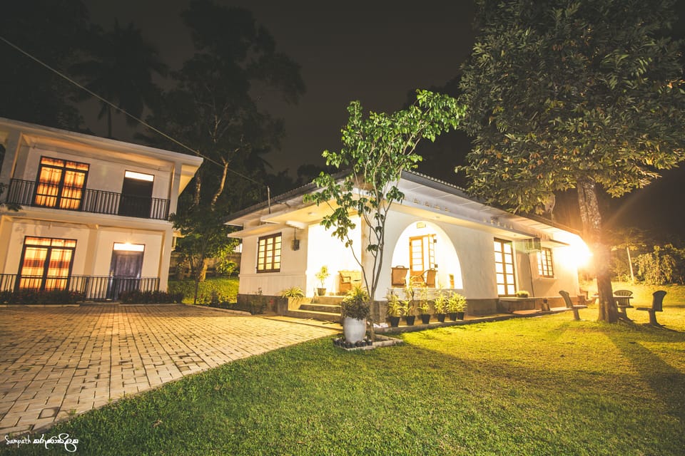 View of the property from entrance at night