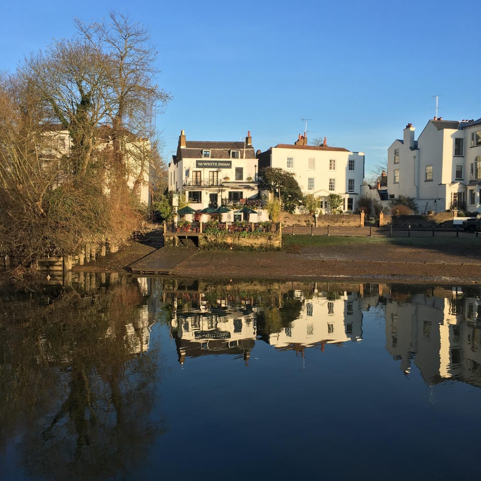 The White Swan - one of Britain's finest riverside beer gardens