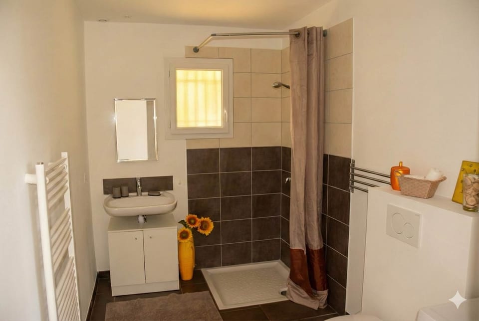ombrebleuedufiguier-gîte-tournesols-salle de bains - Grande