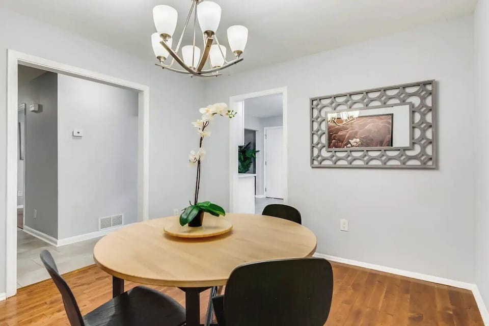 This small but charming dining area is the perfect spot for a romantic dinner or a quiet meal with friends.