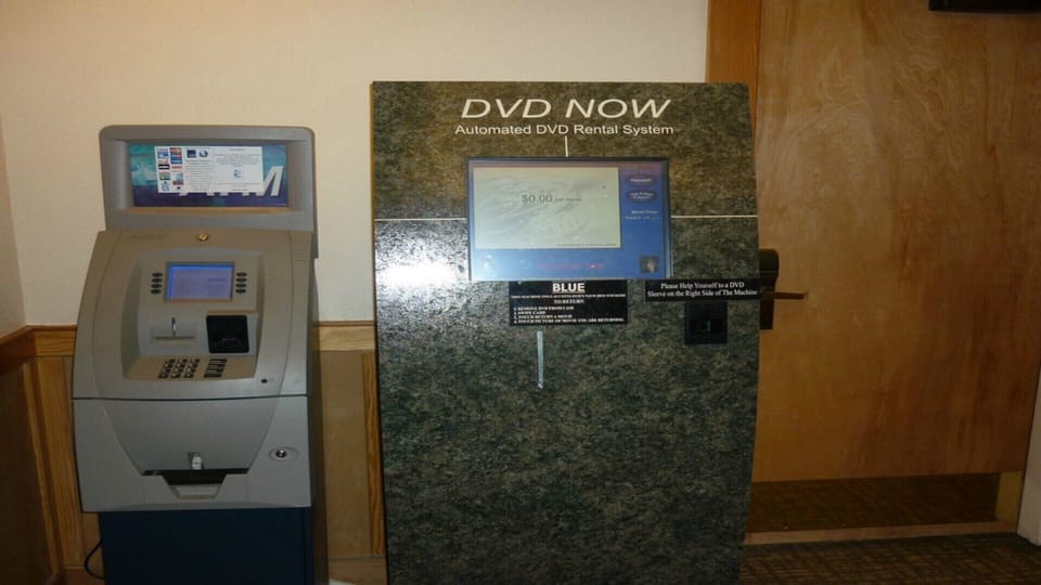 DVD KIOSK and ATM machine on premises