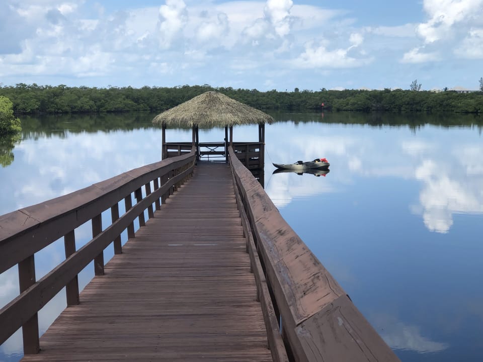 Boardwalk to the inland waterway