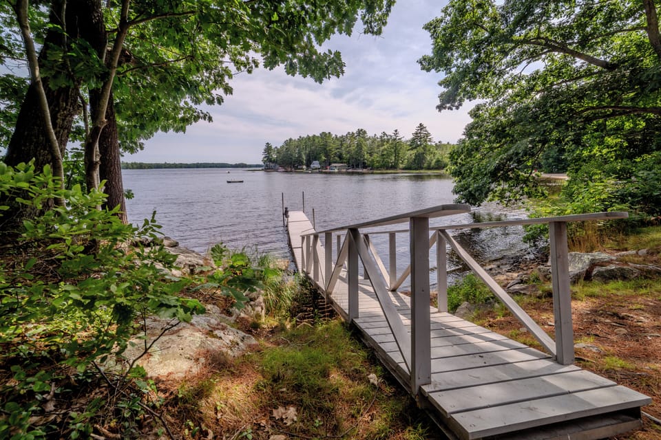 Private dock to lake edge