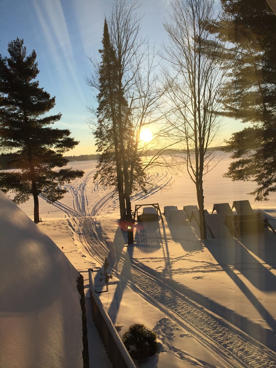 View out of bedroom window!