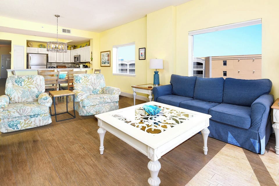 Living Room - 
Gulf Dunes Resort Unit 601, Okaloosa Island Fort Walton Beach Vacation Rentals
