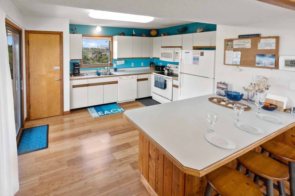 Large light and airy kitchen.