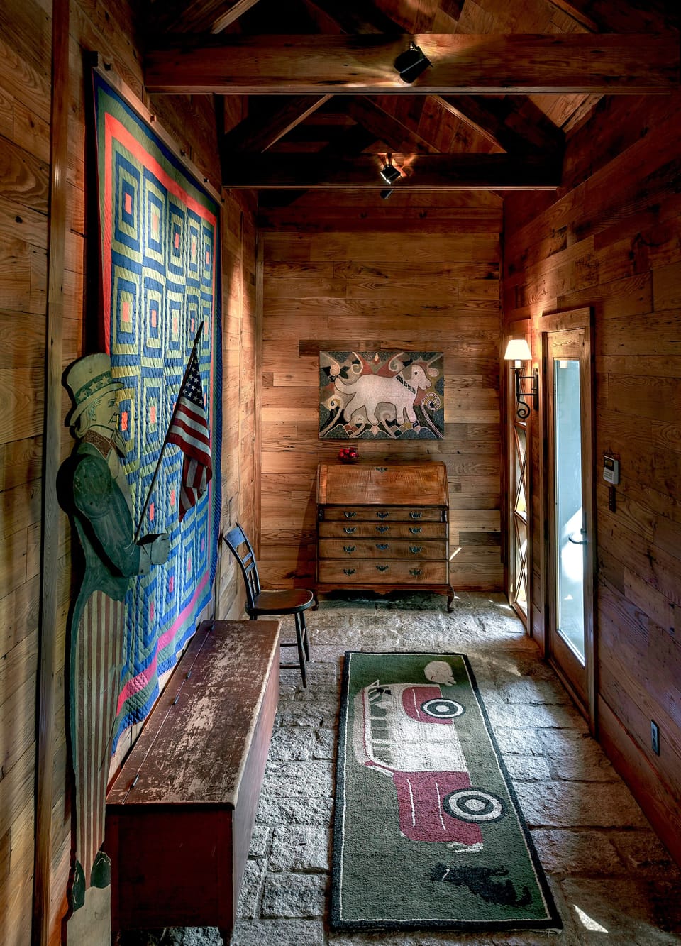 Entry way of guest barn