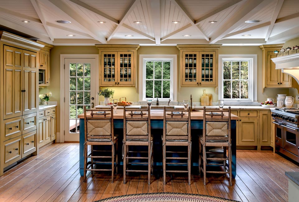 The kitchen and its large sitting areas are the center place of the home.
