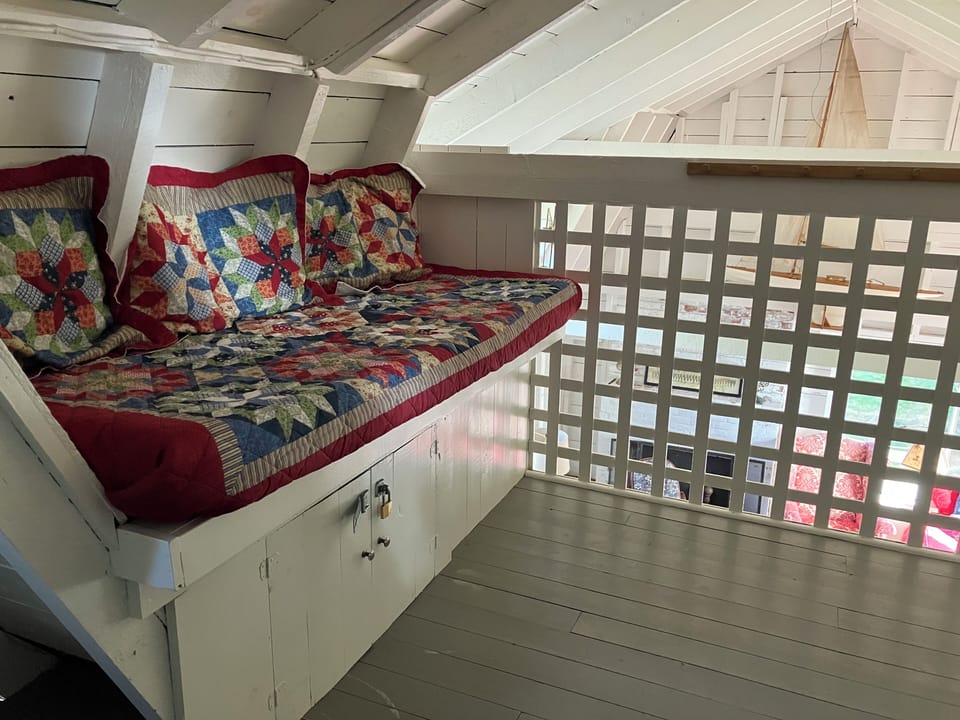 Bunk loft area overlooking LR