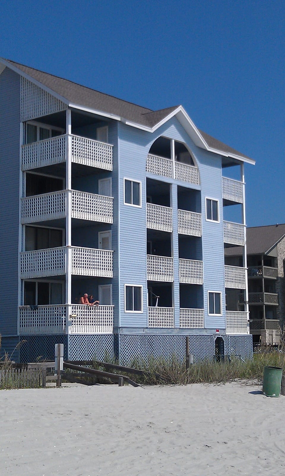 Condo view from beach