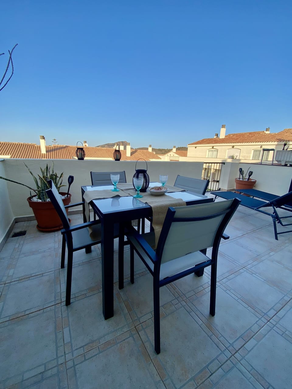 Terrace in the evening 