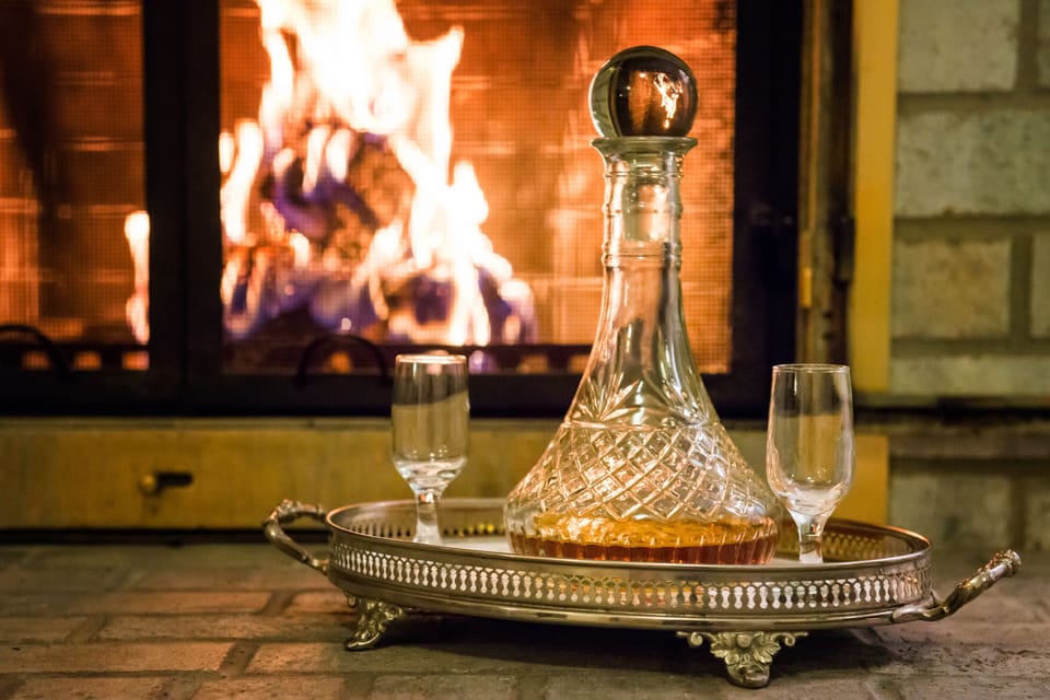 Fireplace with presto log included with your stay