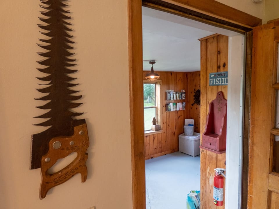 view from the inside of the house looking into the mudroom/ entry room
