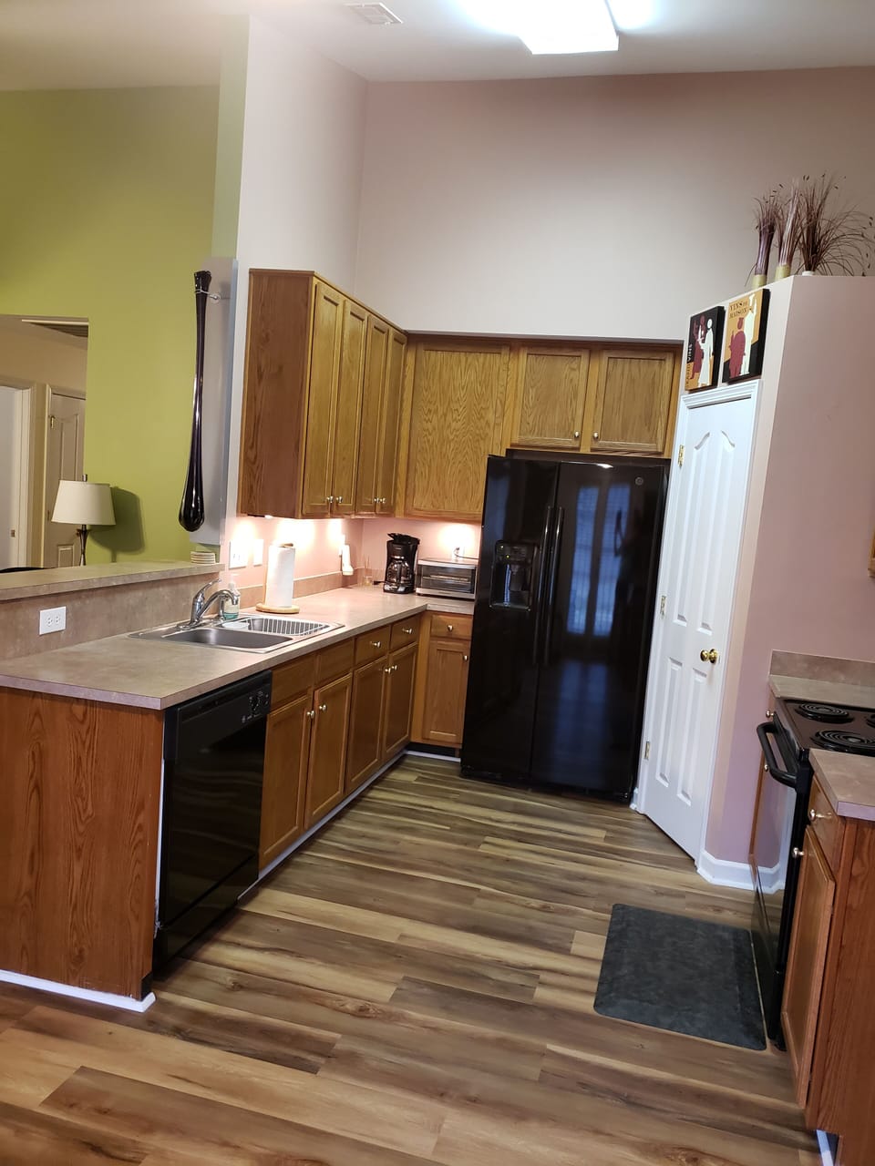 Fully Stocked Kitchen- with seating and large pantry