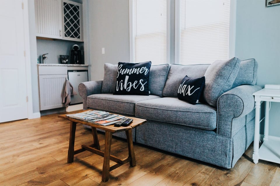 Sitting Room | Upstairs | Sleeper Sofa | Wet Bar | Work Desk | Roku TV