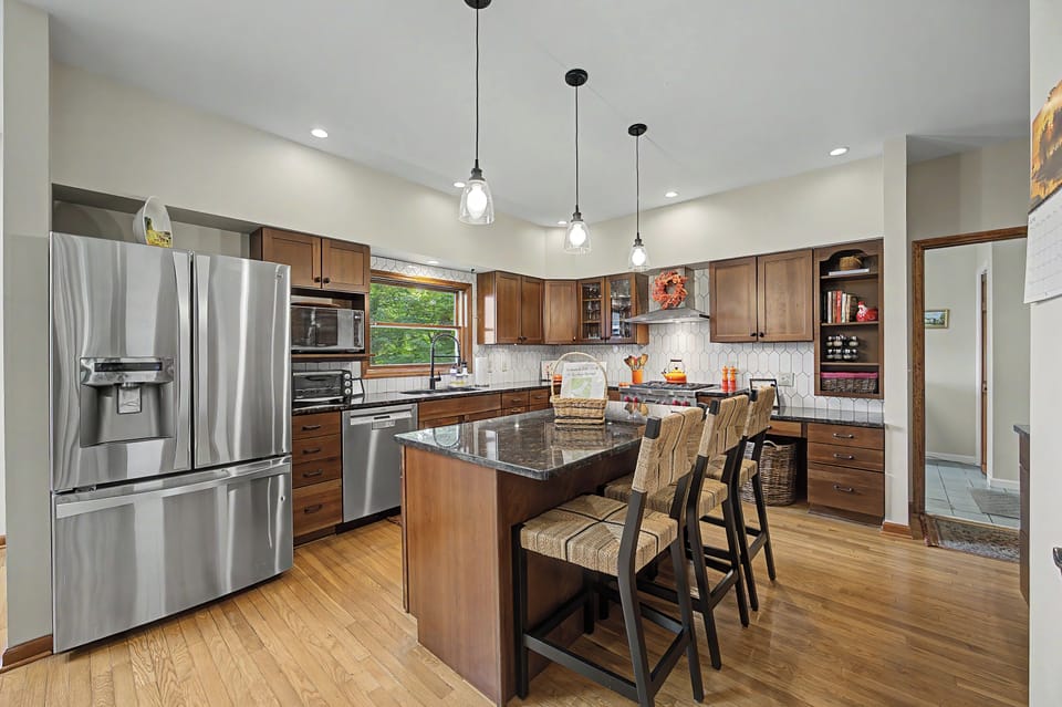 Fully equipped kitchen stocked with all essentials for your stay