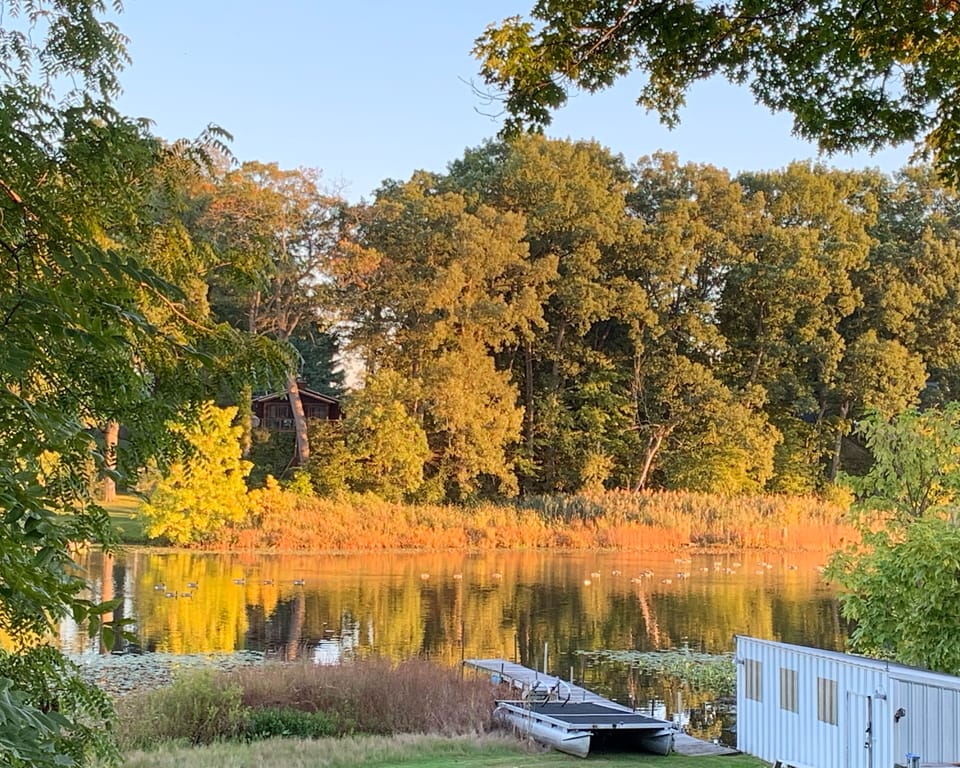 Lovely views from the spacious deck. 