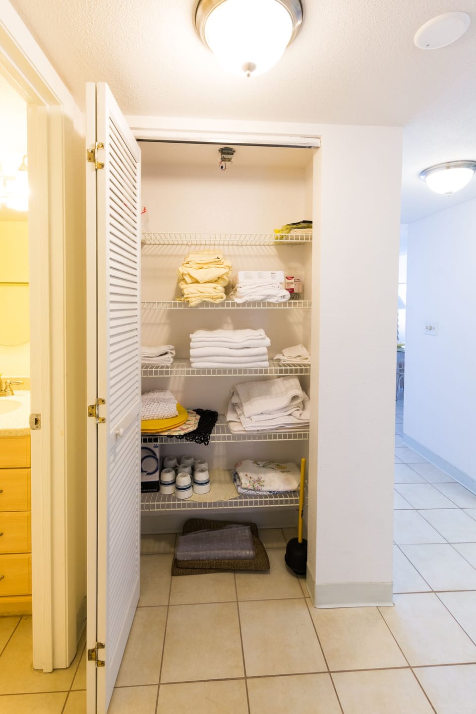 Hallway linen closet
