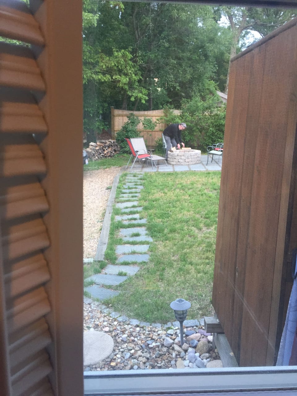 View out the kitchen window