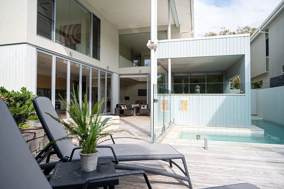 Outdoor pool area