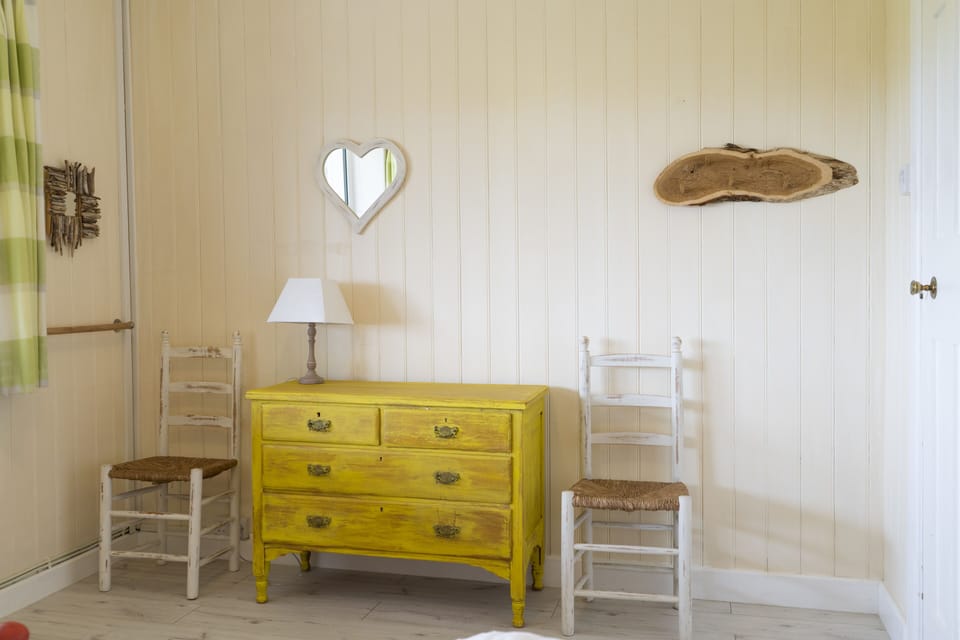 All bedrooms have chairs, towel rails, coat rack and clothes storage