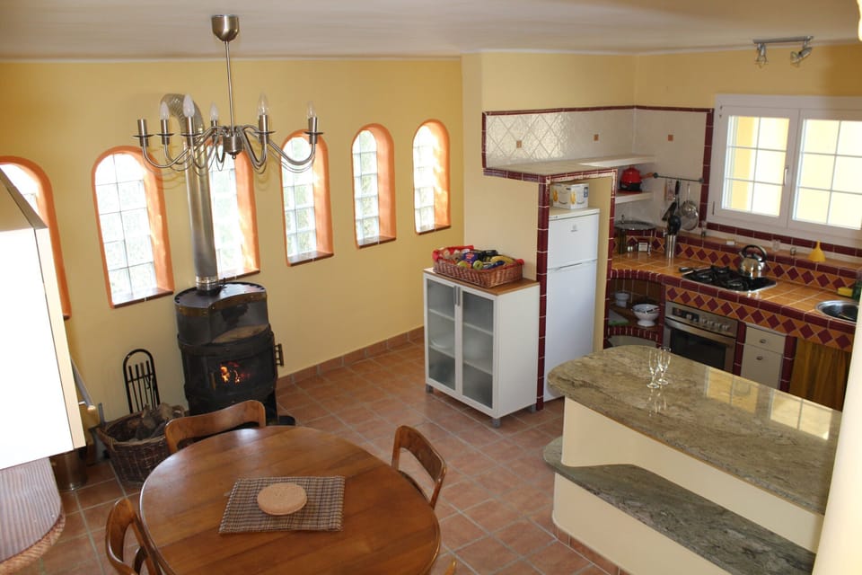 Dining area and kitchen from the landing by bedroom 2