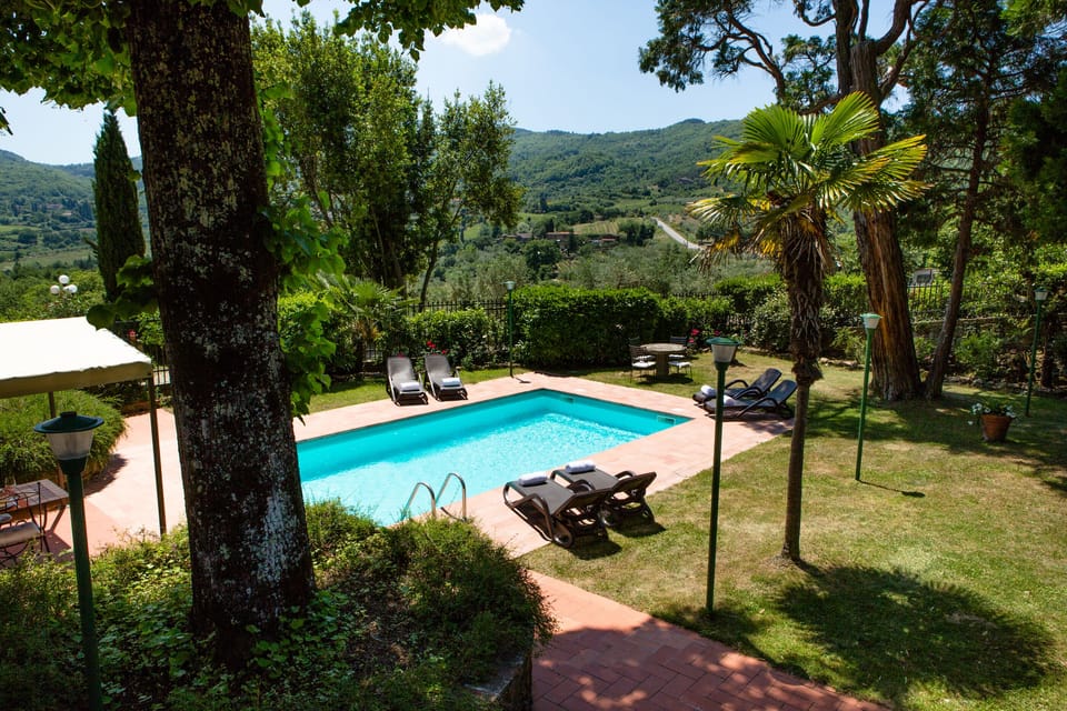 Private garden and swimming pool