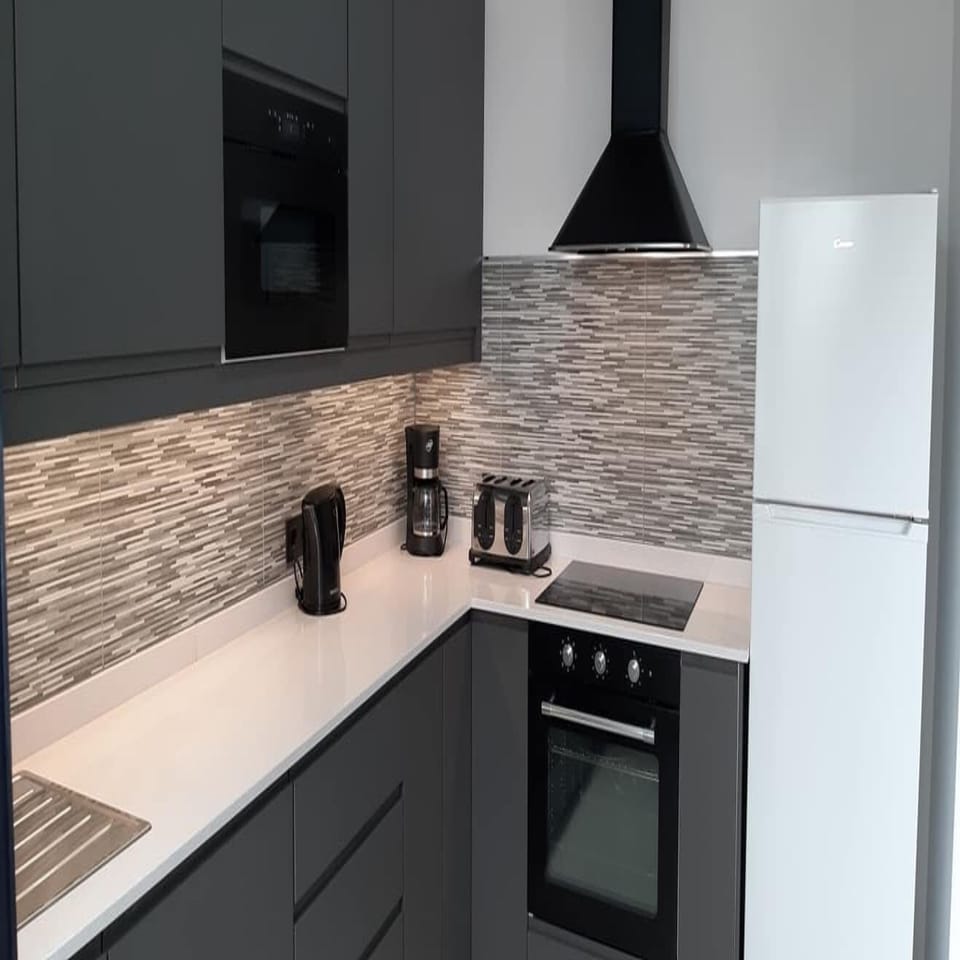 Modern new kitchen with dishwasher