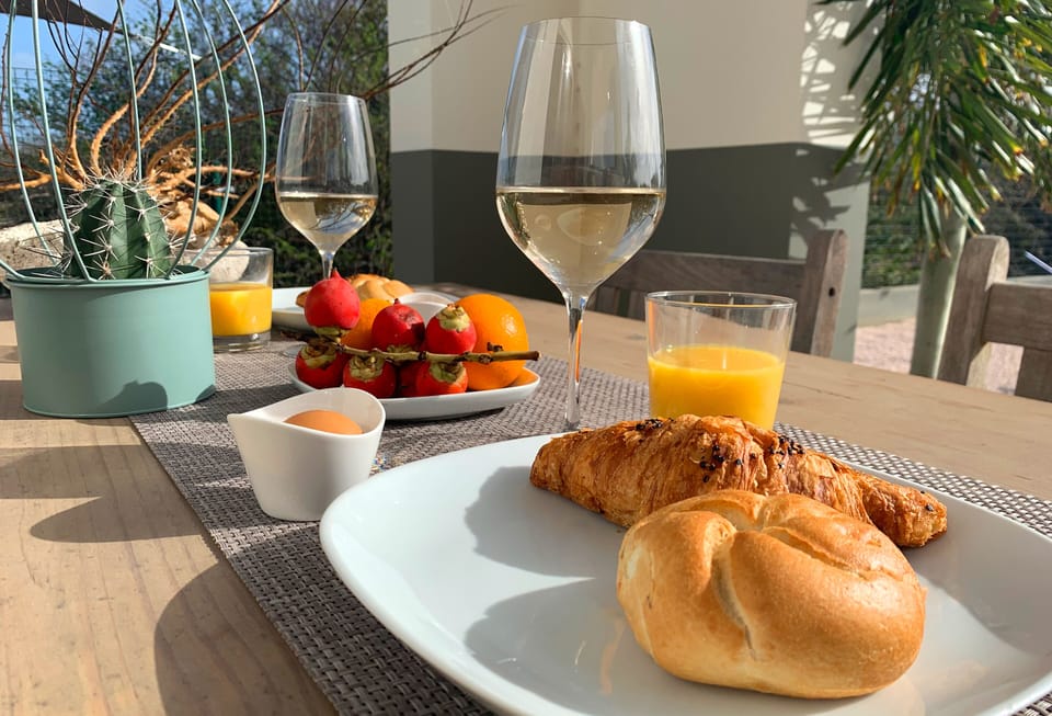 Enjoy a beautiful breakfast, lunch or diner on your own private porch