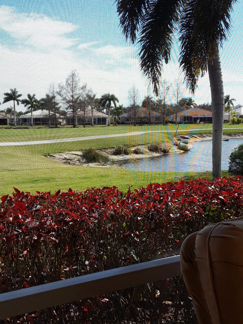 Golf course & pond view from lanai
