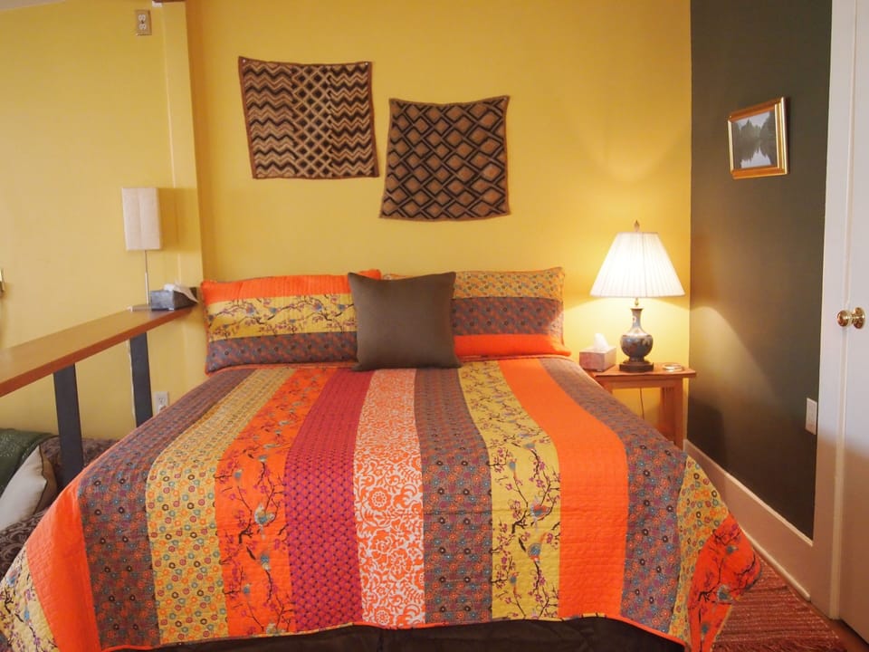 Sleeping area, imperial queen bed, very comfy!