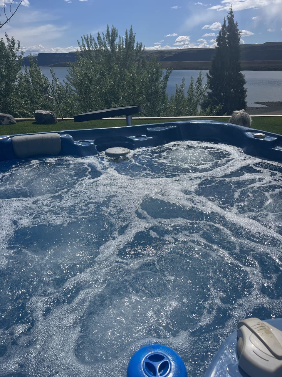 Hot tub is an extra bonus. Add a chlorine tab upon arrival if you want to use