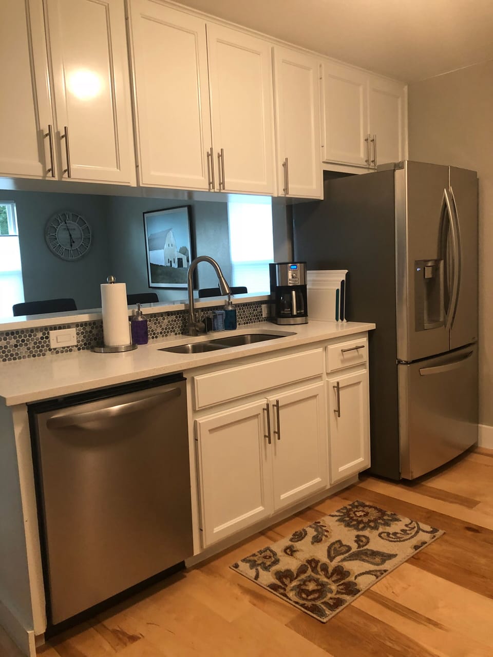 All the kitchen amenities you may need, including pots and pans.